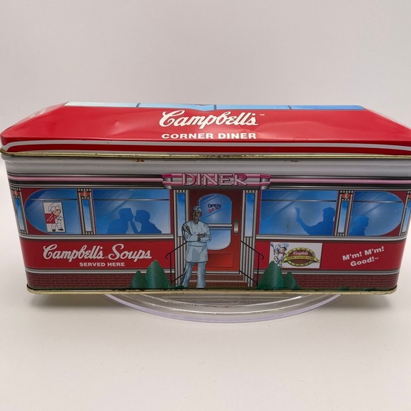 Campbell's Corner Diner Soup Tin Collectible Advertising‎ Storage - Picture 1 of 7